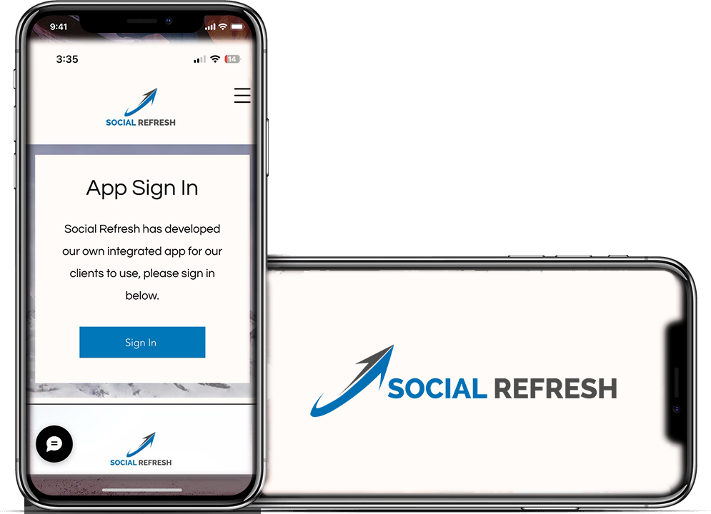 Ascend CRM client app shown on a smartphone